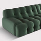 Modernistic Biscuit Back Sofa Tuxedo Arm Loveseat for Bonus Room