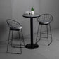 1/2/3 Pieces Industrial Iron Bar Table Set Round Bistro Set with Grey Stone Top Clearhalo 'Bar Furniture' 'furn' 'furn_home_bar_bar_sets' 'Furniture' 'Home Bars & Bar Sets' 'home_bar_bar_sets' 'Kitchen & Dining Furniture' 1200x1200_140147e6-7855-4819-aebb-beb178924315