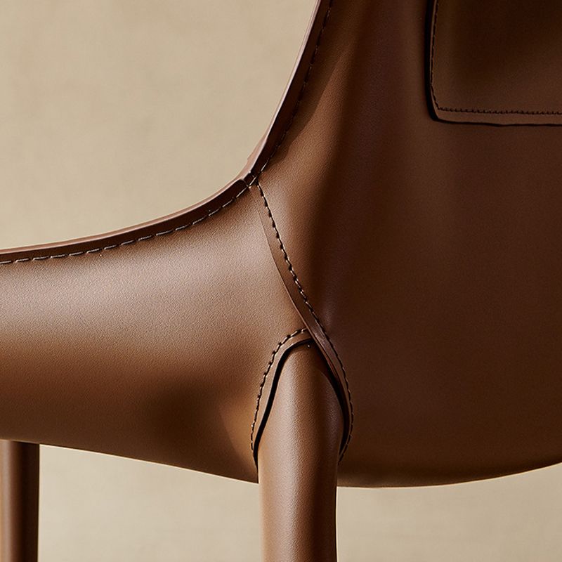 Contemporary Faux Leather Dining Chairs Indoor-Outdoor Parsons Chair Clearhalo 'Dining Chairs' 'Dining Tables & Seating' 'dining_chair' 'furn' 'furn_dining_chair' 'Furniture' 'Kitchen & Dining Furniture' 1200x1200_1401b984-1075-46e1-a13f-4976accf2ba4