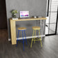 Moderne bar-hoogte tafel massief houten blad pubtafel voor eetkamer