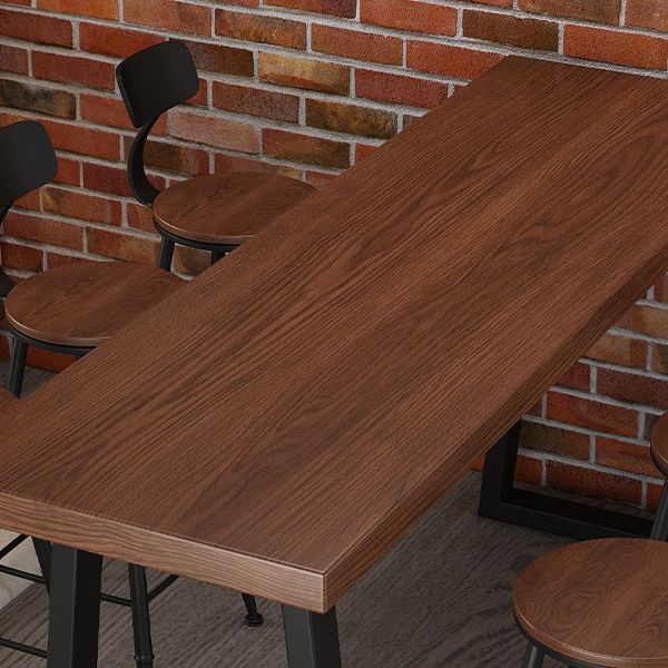 Industrial Style Bistro Bar Table Rectangle Solid Wood Bar Table Clearhalo 'Bar Furniture' 'Bar Tables' 'bar_tables' 'furn' 'furn_bar_tables' 'Furniture' 'Kitchen & Dining Furniture' 1200x1200_14048abc-bfd9-43f3-8948-dbe5e3711403