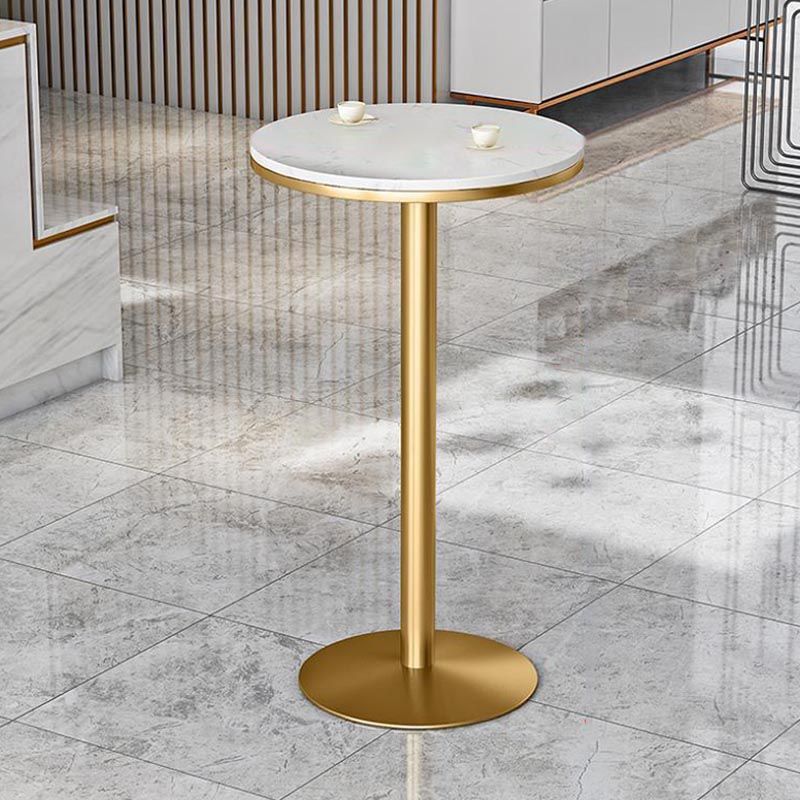 Artificial Marble Bar Table 42-inch Height Metal Base Bistro Table for Living Room Clearhalo 'Bar Furniture' 'Bar Tables' 'bar_tables' 'furn' 'furn_bar_tables' 'Furniture' 'furniture_bar_tables' 'Kitchen & Dining Furniture' 1200x1200_1405fac6-375f-4bd5-a8f2-025eb9b4a253