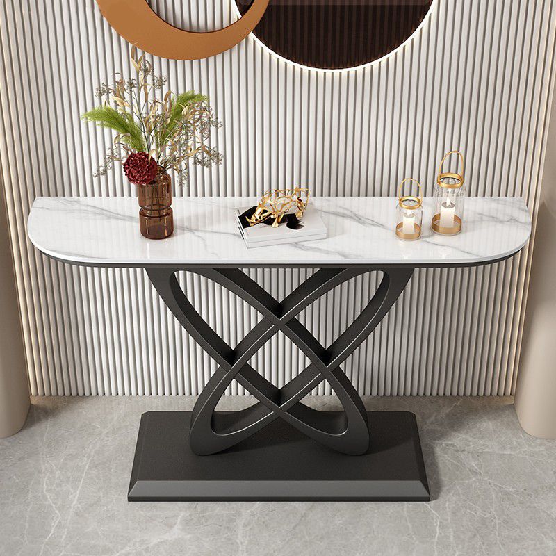 Tavolo console in pietra glam in ferro graffio di divano console resistente alla sala