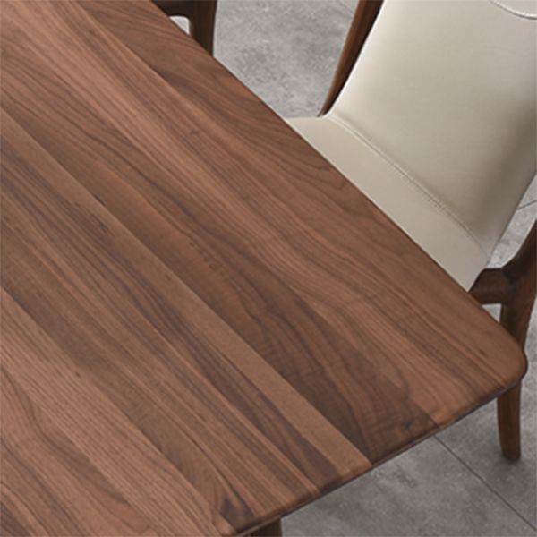 Contemporary Dark Brown Rectangular Wooden Dining Table with 4 Foot Clearhalo 'Dining Tables & Seating' 'Dining Tables' 'dining_table' 'furn' 'furn_dining_table' 'Furniture' 'Kitchen & Dining Furniture' 1200x1200_14071882-6859-4855-a004-9e5f9f2ca223