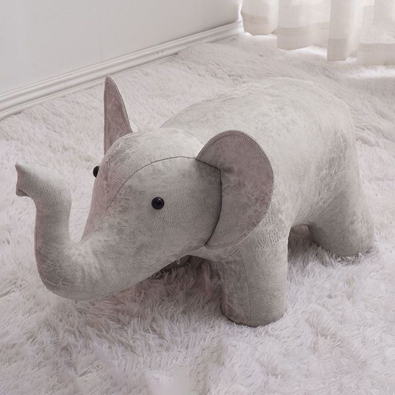 Fabric Pouf Solid Color Animal Shape Stain Resistant Modern Pouf Ottoman Clearhalo 'furn' 'furn_ottomans_poufs' 'Furniture' 'Living Room Furniture' 'Ottomans & Poufs' 'ottomans_poufs' 1200x1200_1409a17a-456e-4788-83b7-869d22ec50c9