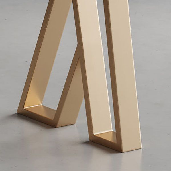 Tavolo da tavolo da barra di marmo artificiale rettangolare tavolo da bistrot lussuoso con doppio piedistallo