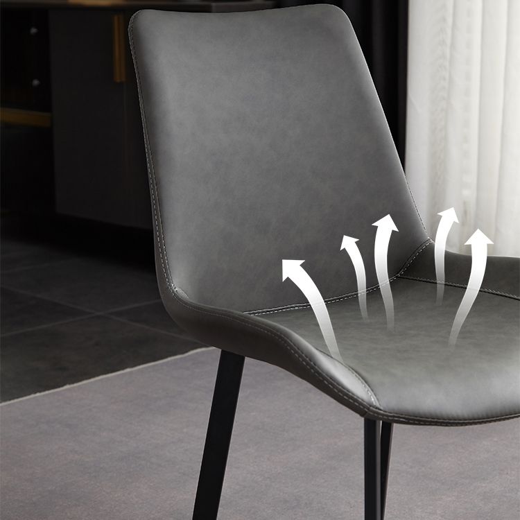 Industrial Style Metal Chair Kitchen Solid Back Dining Side Chairs (Set of 2) Clearhalo ' kitchen&dining_furn' 'Dining Chairs' 'Dining Tables & Seating' 'dining_chair' 'furn' 'furn_dining_chair' 'Furniture' 'furniture_dining_chair' 'Kitchen & Dining Furniture' 'kitchen' 1200x1200_140a8437-58cc-4c52-9675-b3190a31a63f