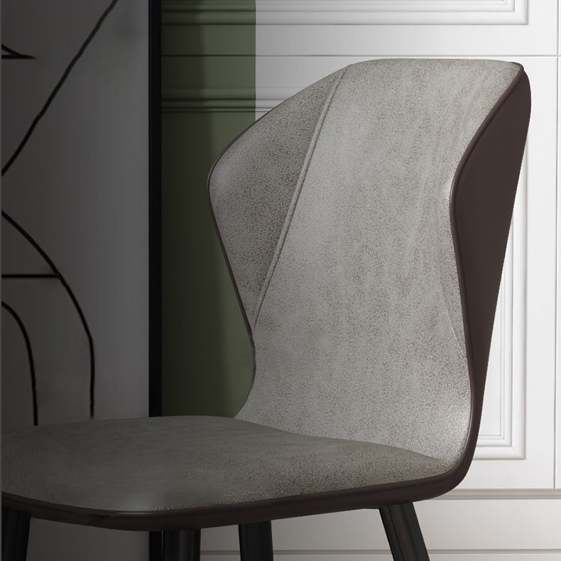 Scandinavian Home Side Chair Wingback Metal Upholstered Dining Room Chair Clearhalo ' kitchen&dining_furn' 'Dining Chairs' 'Dining Tables & Seating' 'dining_chair' 'furn' 'furn_dining_chair' 'Furniture' 'furniture_dining_chair' 'Kitchen & Dining Furniture' 'kitchen' 1200x1200_140be2fb-256e-4b33-b1c9-8de1ee8a6689