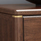 Commode de rangement en bois de noyer Glam Commode de chambre à coucher en marron avec tiroirs