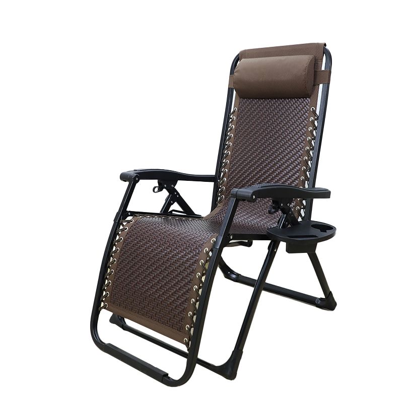 Sedia reclinabile marrone contemporanea reclinabile standard singolo in metallo