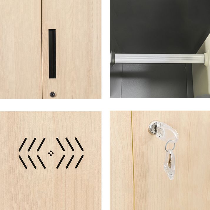 Armoire de rangement en métal moderne avec armoire de finition mate de tige de vêtement pour salle de bain