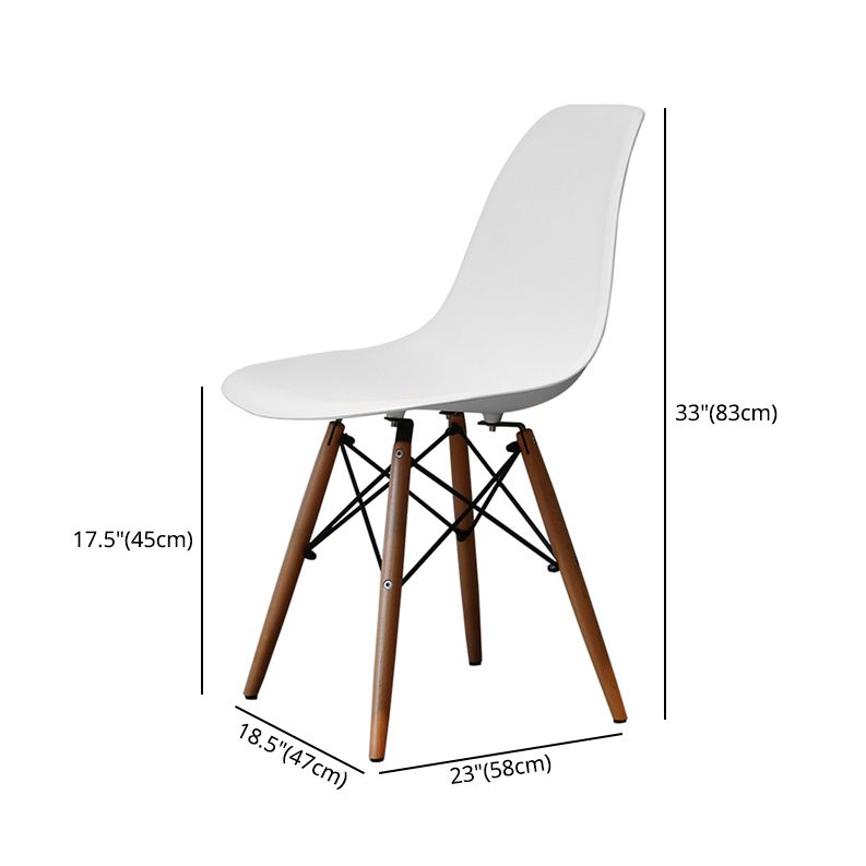 Glam Style Side Chair Set Plastic Dining Room Side Chair with Wood Legs Clearhalo ' kitchen&dining_furn' 'Dining Chairs' 'Dining Tables & Seating' 'dining_chair' 'Furniture' 'furniture_dining_chair' 'Kitchen & Dining Furniture' 'kitchen' 1200x1200_140effd4-bdae-417c-b8fa-4c39927f667a