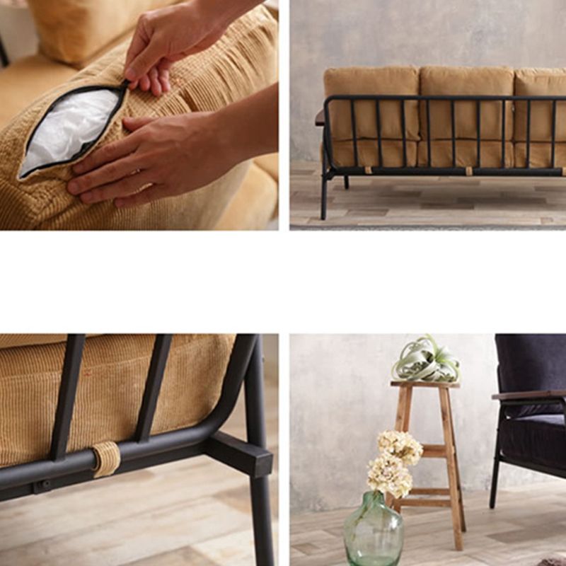 Divano di divano di divano a braccio quadrato contemporaneo per appartamento