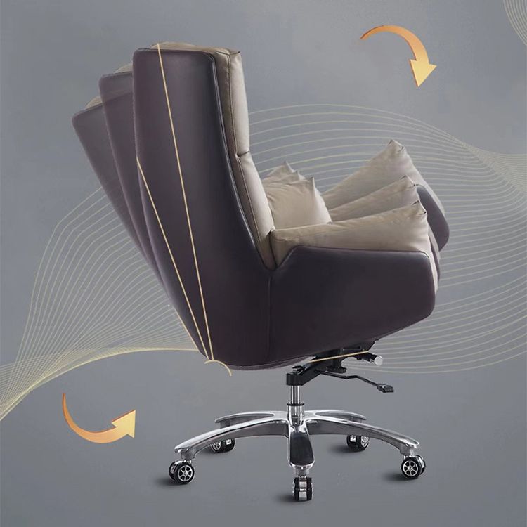 Contemporary Office Chair Wheels Leather High Back Executive Chair Clearhalo 'furn' 'furn_office_chair' 'Furniture' 'Office Chairs' 'Office Furniture' 'office_chair' 1200x1200_141087b3-ea66-4452-806c-1dd7a6bba0ad