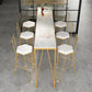 Glam Style Bar Table 42-inch Height Artificial Marble Bistro Table for Living Room Clearhalo 'Bar Furniture' 'Bar Tables' 'bar_tables' 'furn' 'furn_bar_tables' 'Furniture' 'furniture_bar_tables' 'Kitchen & Dining Furniture' 1200x1200_1411ee3a-caff-4636-a494-cf1e005dac26