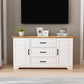 Consola multimedia de TV contemporánea, soporte multimedia de TV de madera para sala de estar