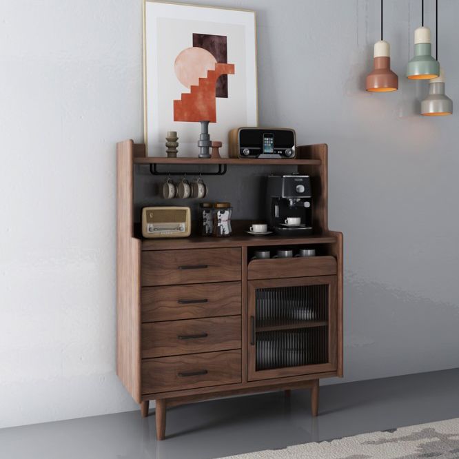 Modern Style Buffet Server 51-inch Height Pine Frame Kitchen Server Clearhalo 'buffet_sideboard' 'Buffets & Sideboards' 'furn' 'furn_buffet_sideboard' 'Furniture' 'Kitchen & Dining Furniture' 1200x1200_141373ea-653a-41ec-826e-fa738faae1f6