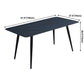 Metal Industrial Rectangle Dining Table Black Sintered Stone Table with 4 Legs Clearhalo ' dining_table' 'Dining Tables & Seating' 'Dining Tables' 'furn' 'furn_dining_table' 'Furniture' 'furniture_dining_table' 'Kitchen & Dining Furniture' 'kitchen&dining_furn' 'kitchen' 'kitchen_dining_table' 1200x1200_1414b7a5-94f5-49bf-9547-7dd8e442e51d