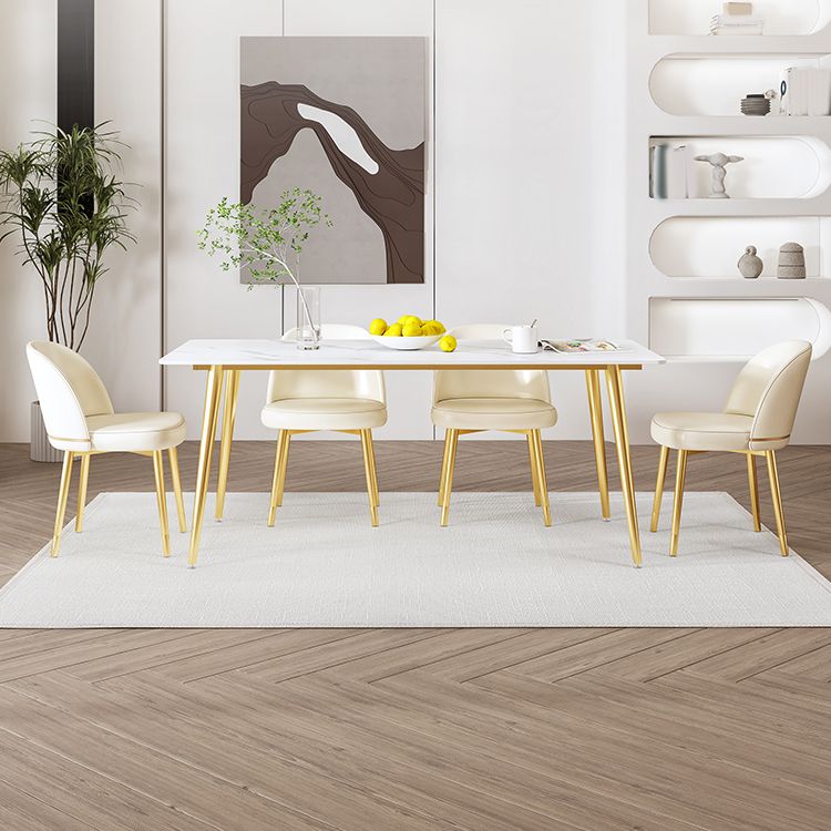 Mesa de comedor de piedra rectangular moderna 1/5/7 piezas de comedor juego para comedor
