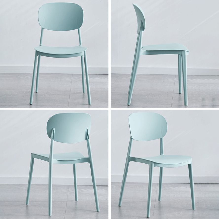 Glam Style Plastic Side Chair Matte Finish Open Back Dining Chair for Home Clearhalo ' kitchen&dining_furn' 'Dining Chairs' 'Dining Tables & Seating' 'dining_chair' 'furn' 'furn_dining_chair' 'Furniture' 'furniture_dining_chair' 'Kitchen & Dining Furniture' 'kitchen' 1200x1200_1414f8a9-2bc2-4d92-bf3c-ae3d53703c1a