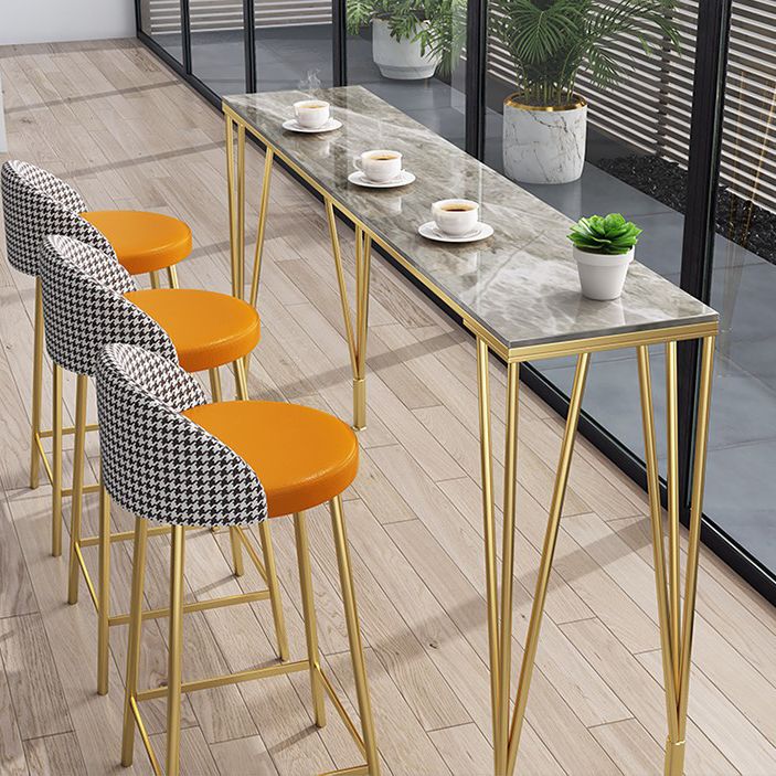 Modern Marble Pub Table with Rectangle Table Top Legs Table - 42" H Clearhalo 'Bar Furniture' 'Bar Tables' 'bar_tables' 'furn' 'furn_bar_tables' 'Furniture' 'furniture_bar_tables' 'Kitchen & Dining Furniture' 1200x1200_1415688a-25cf-47dd-b695-5c39c36487d4