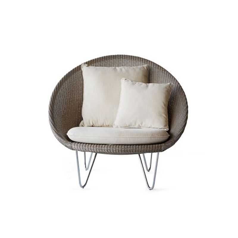 Chaise de rotin41.3 "L x 33,4" W x 14,4 "H Armes incluses