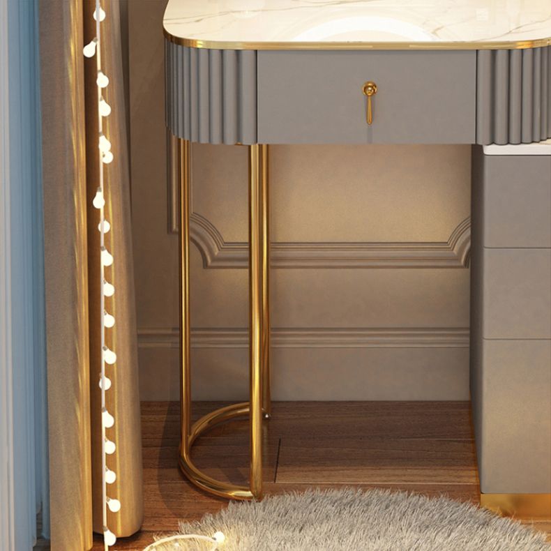 Solid Wood Makeup Vanity Desk Lighted Mirror Makeup Vanity Set Clearhalo 'Bedroom Furniture' 'furn' 'furn_makeup_vanities' 'Furniture' 'Makeup Vanities' 'makeup_vanities' 1200x1200_141803b8-4180-44c9-9cc4-a0ed44f68454