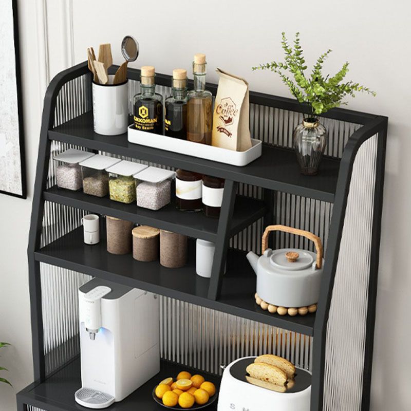 Server in vetro in metallo contemporaneo Server da pranzo con porte per sala da pranzo