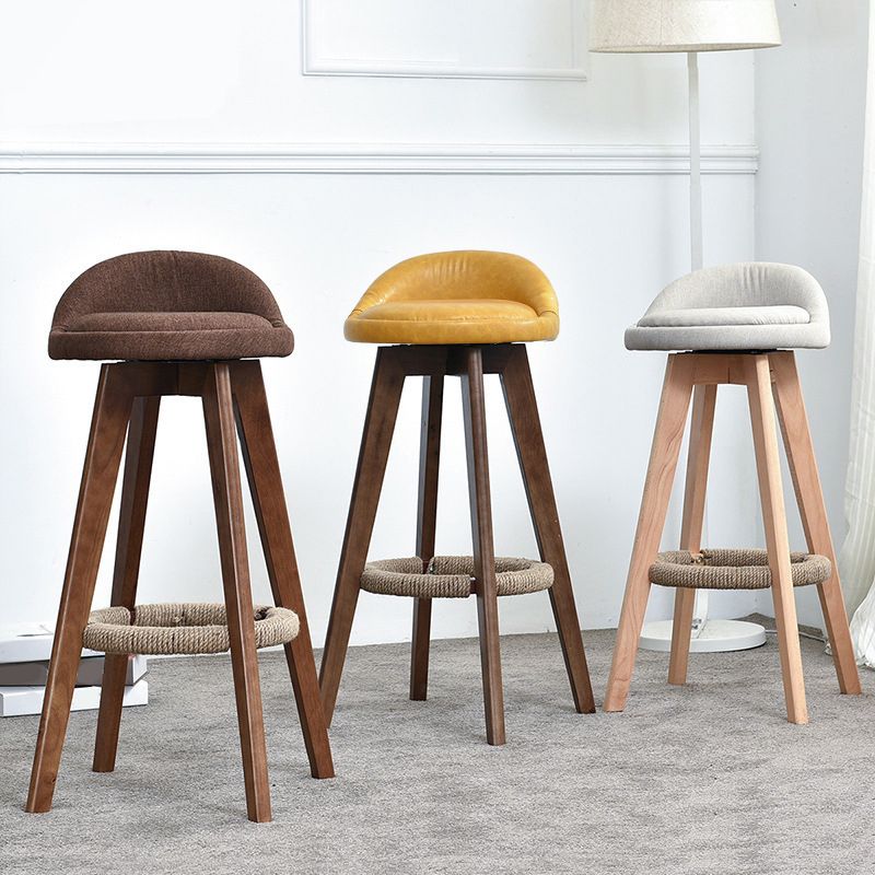 Low Back Dining Stool Beech Armless Bar Stool with Wood Base Clearhalo 'Bar Furniture' 'Bar Stools' 'bar_stools' 'furn' 'furn_bar_stools' 'Furniture' 'Kitchen & Dining Furniture' 1200x1200_141a0cdb-eb0a-4f01-ac19-80624743ffd3