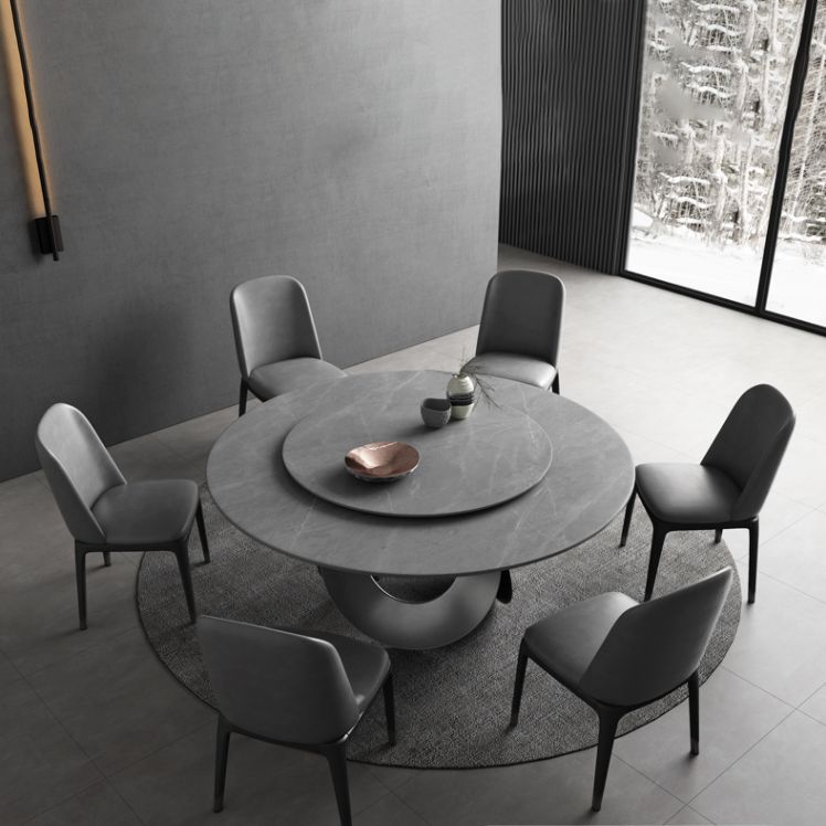 Modern 1/4/5/7 Pieces Dining Set Sintered Stone Round Dining Furniture Set /Separate Items Clearhalo 'Dining Room Sets' 'Dining Tables & Seating' 'dining_room_set' 'furn' 'furn_dining_room_set' 'Furniture' 'furniture_dining_room_set' 'Kitchen & Dining Furniture' 'kitchen&dining_furn' 'kitchen' 1200x1200_141a3453-0231-4e1d-ac01-64a5e03facd0