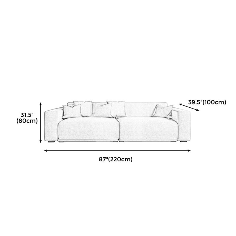 30" High Square Arm Modern Standard Sofa with Tight Back for Living Room, Apartment Clearhalo 'furn' 'furn_sofas' 'Furniture' 'furniture_sofas' 'kitchen' 'kitchen_sofas' 'Living Room Furniture' 'Sofa' 'sofas' 1200x1200_141a68e9-09b1-4f78-8692-a97ded084686