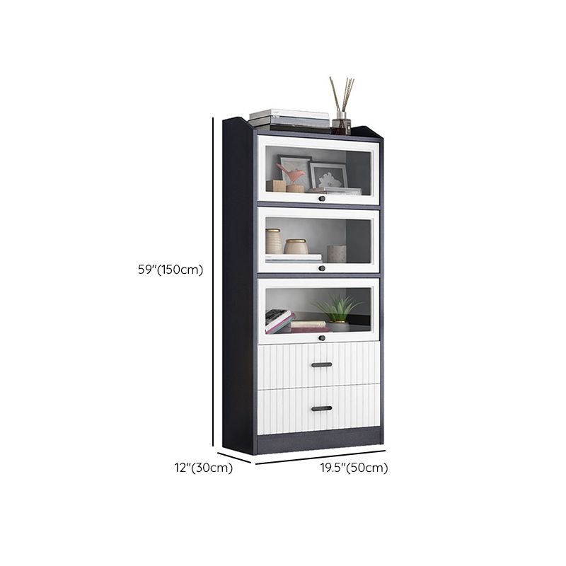 Contemporary Wood Bookshelf Standard Book Shelf for Home Office 11.8" Wide Clearhalo 'Bookcases' 'furn' 'furn_bookcases' 'Furniture' 'Office Furniture' 1200x1200_141ba742-7518-42f1-a53c-4e9b61a52f6e