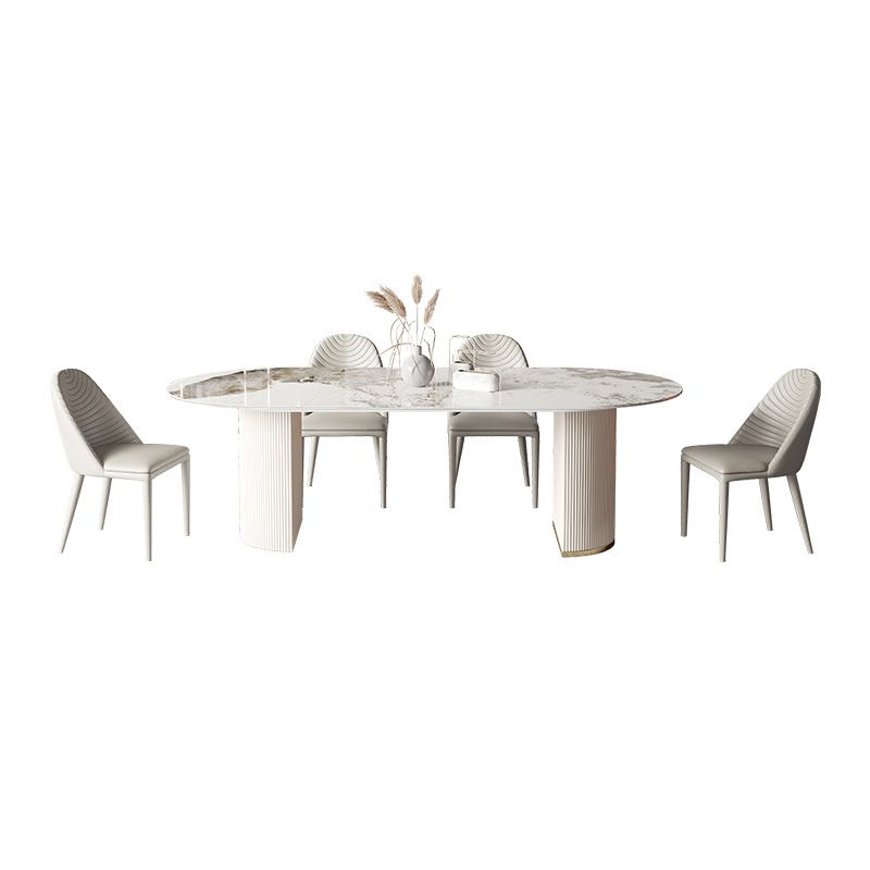 Contemporary Rectangle Table Set 1/4/5/6/7 Pieces Dining Set for Home Use Clearhalo 'Dining Room Sets' 'Dining Tables & Seating' 'dining_room_set' 'furn' 'furn_dining_room_set' 'Furniture' 'Kitchen & Dining Furniture' 1200x1200_141d6f12-b4ce-487d-8f3a-7afee43b89b9