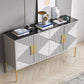 Opbergkist met een breedte van 15,6 inch Klassiek Glam Stone-opbergkistcommode