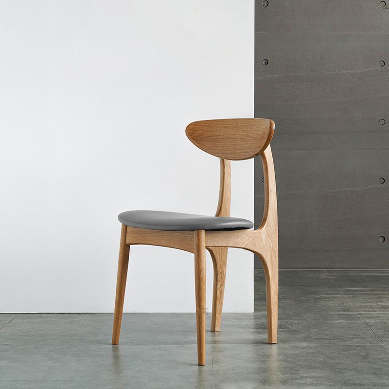 Scandinavian Style Wood Dining Side Chair Open Back Dining Side Chairs for Home Use Clearhalo ' kitchen&dining_furn' 'Dining Chairs' 'Dining Tables & Seating' 'dining_chair' 'furn' 'furn_dining_chair' 'Furniture' 'furniture_dining_chair' 'Kitchen & Dining Furniture' 'kitchen' 1200x1200_141e7b36-93f5-42d4-b678-65ce73c0b16f