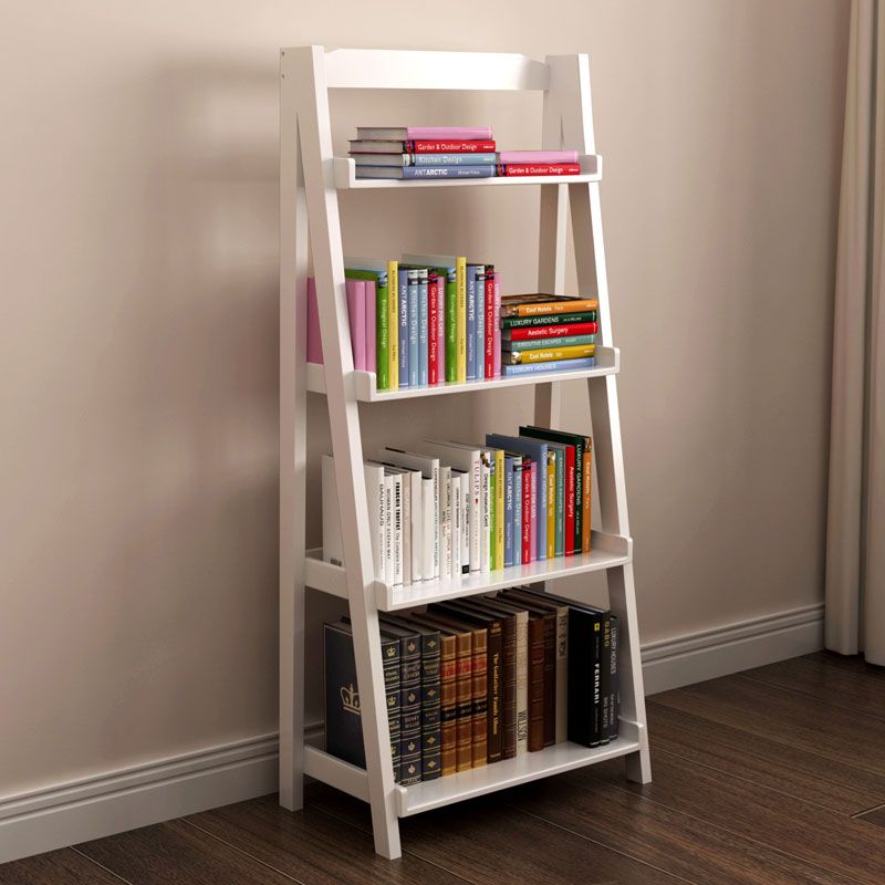 4-shelf Rubber Wood Ladder Bookshelf Modern Vertical Bookshelf for Home Clearhalo 'Bookcases' 'furn' 'furn_bookcases' 'Furniture' 'furniture_bookcases' 'kitchen' 'kitchen_bookcases' 'Living Room Furniture' 'Office Furniture' 1200x1200_141e9bf2-5a73-4acc-a8d0-6f510e52f31b