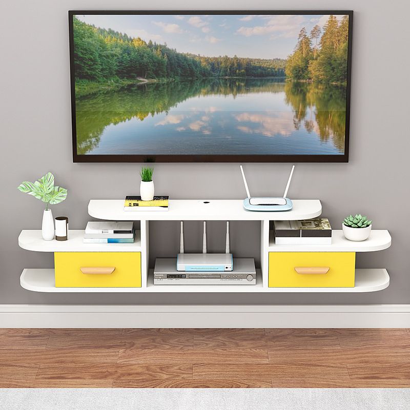 Modern Faux Wood TV Stand Console Wall-mounted TV Media Stand for Living Room Clearhalo 'furn' 'furn_tv_stands_entertainment_centers' 'Furniture' 'Living Room Furniture' 'TV Stands & Entertainment Centers' 'TV Stands & Media Storage Furniture' 'tv_stands_entertainment_centers' 1200x1200_141fa050-fb6f-4c5a-95e6-560fd7f62971