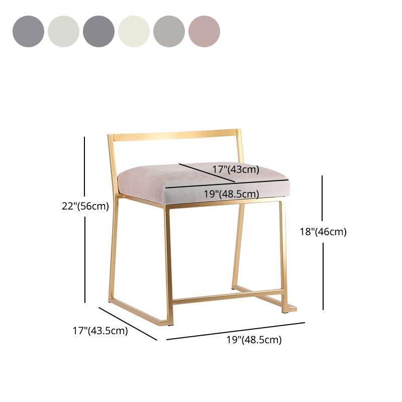 Glam Metal Dining Room Chair Armless Velvet Dining Side Chair for Restaurant Use Clearhalo 'Dining Chairs' 'Dining Tables & Seating' 'dining_chair' 'furn' 'furn_dining_chair' 'Furniture' 'Kitchen & Dining Furniture' 1200x1200_1420cb50-059c-4527-ab32-2836eb71aaa0