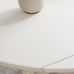 White Drop-Leaf Dining Table Round Sintered Stone Dinner Table for Dining Room Clearhalo 'Dining Tables & Seating' 'Dining Tables' 'dining_table' 'furn' 'furn_dining_table' 'Furniture' 'Kitchen & Dining Furniture' 1200x1200_1422798d-0aff-4870-961d-ccfbedf601f2