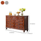 Cómoda de dormitorio horizontal tradicional Cómoda de almacenamiento de madera con cajones