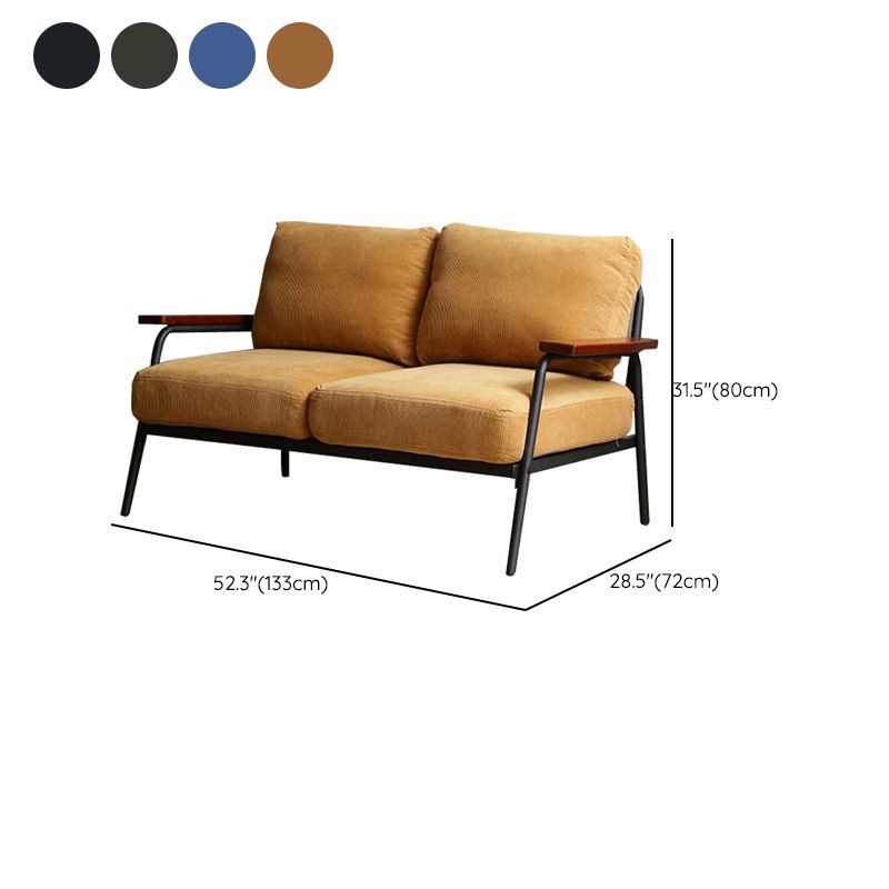 コンテンポラリーファブリックの標準セッピークッションスクエアアームソファ