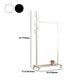 Black and White Steel Armoire Modern Style Cabinet with Clothing Rod Clearhalo 'Armoires & Wardrobes' 'armoires_wardrobes' 'Bedroom Furniture' 'furn' 'furn_armoires_wardrobes' 'Furniture' 1200x1200_14283f59-a99c-49a3-bb3a-104cf2e39eca