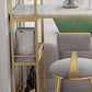 Faux Marble Bistro Bar Table Rectangle Metal Base Bar Table with Storage Clearhalo 'Bar Furniture' 'Bar Tables' 'bar_tables' 'furn' 'furn_bar_tables' 'Furniture' 'Kitchen & Dining Furniture' 1200x1200_14296a4a-8c9f-4c3f-854d-ff455eec8f9d