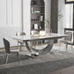 Modern Sintered Stone Dining Table Set 1/4/5/7 Pieces Dining Set for Home Use Clearhalo 'Dining Room Sets' 'Dining Tables & Seating' 'dining_room_set' 'furn' 'furn_dining_room_set' 'Furniture' 'furniture_dining_room_set' 'Kitchen & Dining Furniture' 1200x1200_142a0351-27a2-4a5f-a4bc-a8c037d4e772