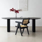 Black Pine Wood Dining Table Contemporary Style Dining Room Table