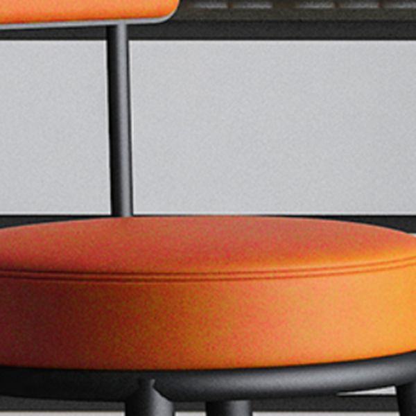 Nordic Armless Backrest Counter Stool Iron Kitchen Bar Stool with Cushion and Pedal Clearhalo 'Bar Furniture' 'Bar Stools' 'bar_stools' 'furn' 'furn_bar_stools' 'Furniture' 'furniture_bar_stools' 'Kitchen & Dining Furniture' 1200x1200_142f344e-8fc3-41c9-a91e-3f82b8502bc2