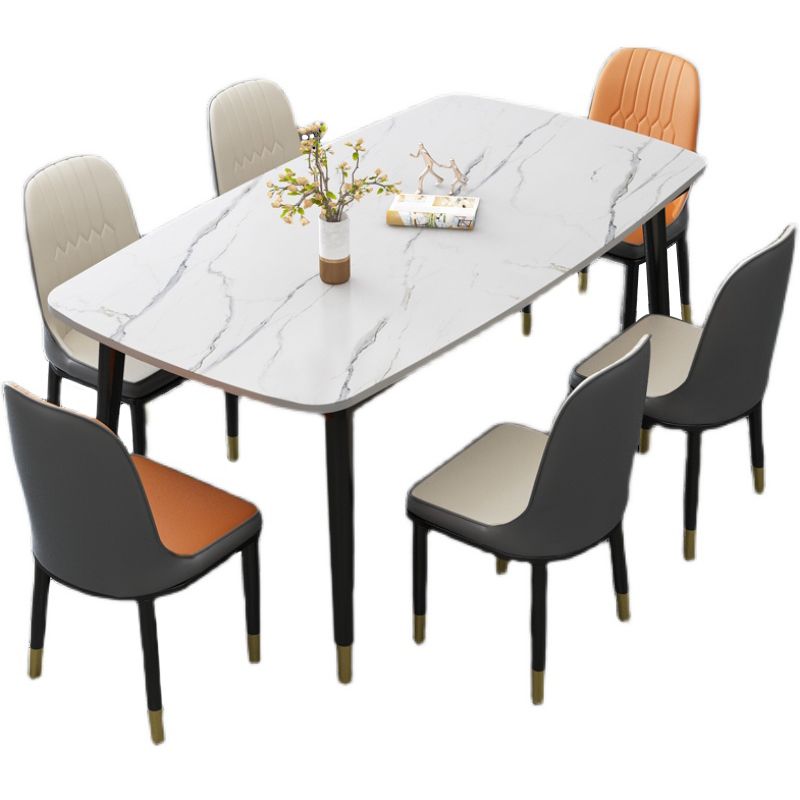 Traditional Luxury Rectangle Dining Site Table Stone Dining Room Home Furniture for Home Clearhalo ' dining_table' 'Dining Tables & Seating' 'Dining Tables' 'furn' 'furn_dining_table' 'Furniture' 'furniture_dining_table' 'Kitchen & Dining Furniture' 'kitchen&dining_furn' 'kitchen' 'kitchen_dining_table' 1200x1200_142f3f2a-76f9-4d32-9815-d8d885a0e58c