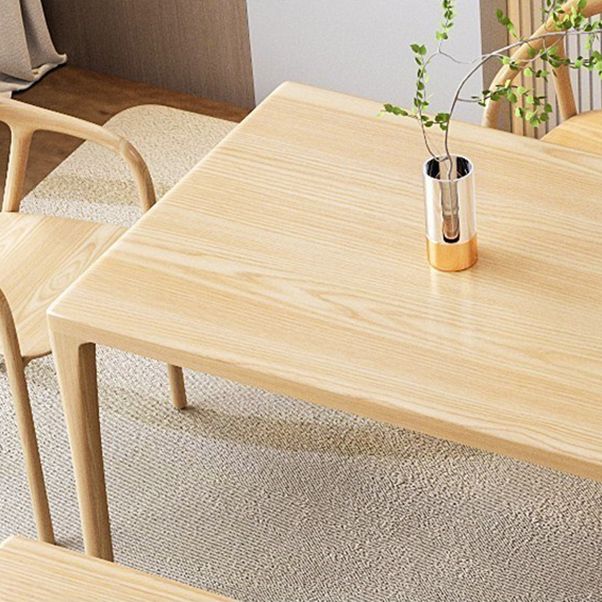 Modernes Rechteck Asche Esstisch 1/5/6/7 Stücke Essset für Esszimmer