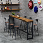 Industrial Leather Bar and Counter Stool Footrest Low Back Counter Stool for Bar