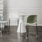 Contemporary Style Armless Chair Plastic Dining Chair with Metal Base